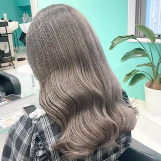 セミロング カラー ボブ/艶カラー/ 暖色/Natsukiのヘアスタイル