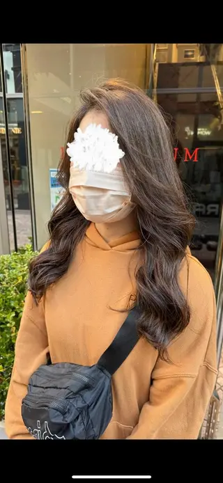 ロング レイヤー/グレージュ メンズパーマのヘアスタイル