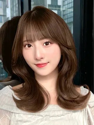 セミロング 映える顔まわり/前髪 特化 💗 ユキマのヘアスタイル