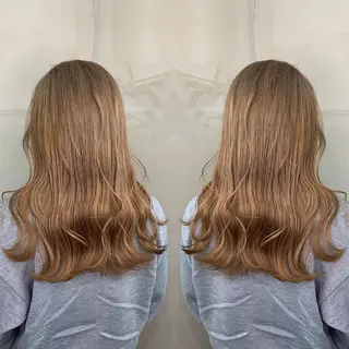 セミロング カラー レイヤーカット/ 艶カラー/RYOMAのヘアスタイル