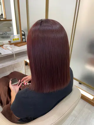 ミディアム カラー 中田 瞳真のヘアスタイル