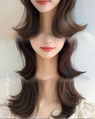 ミディアム VLOW nex the salon所属・韓国風/髪質改善/ ナガヤアキラのヘアスタイル