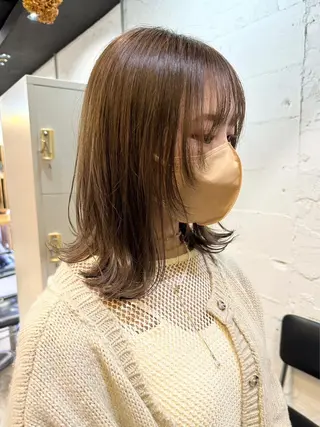 ミディアム カラー ヘアアレンジ 柔らかいcolor 🌿harukaのヘアスタイル