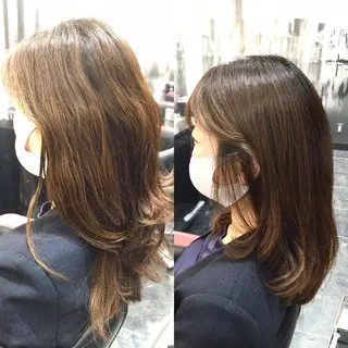 セミロング Annon プライベートサロンのヘアスタイル