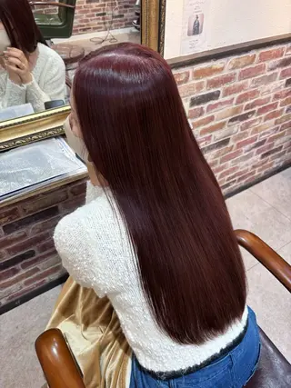 ロング カラー 越冨 晃平のヘアスタイル