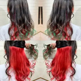 ロング カラー パーマ ヘアアレンジ メンズ キッズ ネイル マツエク・マツパ 髪質改善×ハイトーン 中田啄也のヘアスタイル