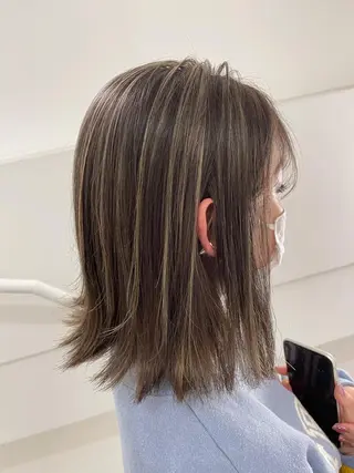 ミディアム カラー Reb_keiji 👑小倉圭司のヘアスタイル