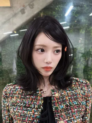 ミディアム カラー Pocket仙台 💚モエリのヘアスタイル