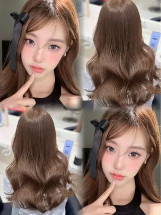 ロング カラー 🤍韓国大人っぽ ベージュMAI🤍のヘアスタイル