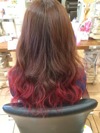 ミディアム セミロング ロング カラー カラー/髪質改善スペ シャリスト宮本　伸一のヘアスタイル