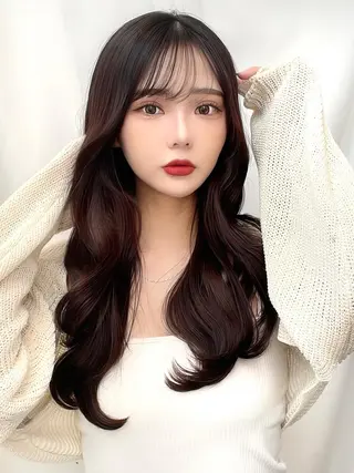 セミロング カラー 顔周り特化/韓国ヘア /レイヤー/吉野幸大のヘアスタイル