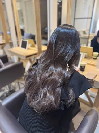 セミロング 銀座/レイヤー /髪質改善/韓国ヘアのヘアスタイル
