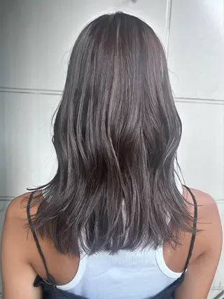 セミロング カラー ♡ma ki♡のヘアスタイル