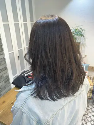 セミロング カラー 韓国ヘア☁️ mitsukiのヘアスタイル