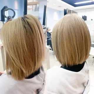 ミディアム カラー ✂︎レディース のメンズカット屋さんのヘアスタイル