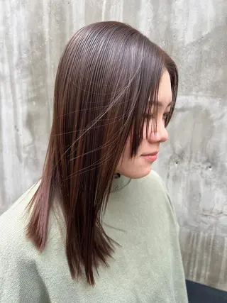 ミディアム カラー 🍇おぐら めぐみ🍇のヘアスタイル