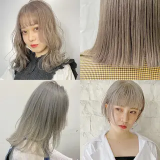 セミロング カラー Piaコータロー ハイトーン&‪ボブのヘアスタイル