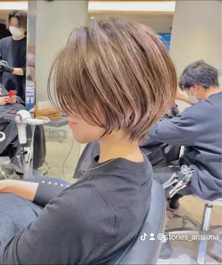 ショート ショート/レイヤー/ 無料/表参道/荒砂のヘアスタイル