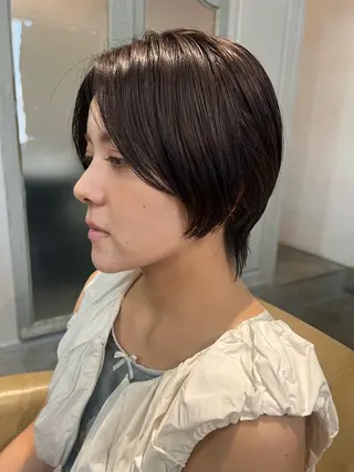 ショート 紙屋町ショート /ボブ　パーマ河内蓮のヘアスタイル