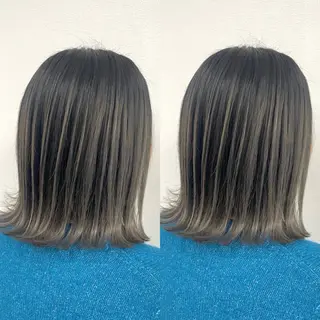 ミディアム カラー ブリーチ無しダブル カラー🦕まどかのヘアスタイル