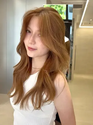 ロング カラー PULSE yokohama所属・横浜駅/韓国レイヤー カット/髪質改善のヘアスタイル