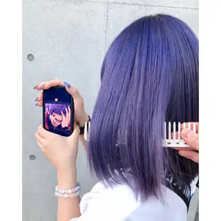 ミディアム カラー 推しカラー✨ オタク美容師ユウカのヘアスタイル