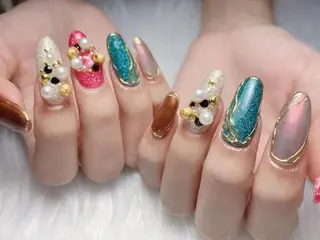 ネイル MiKi Nai池袋 長さだし得意のネイルデザイン