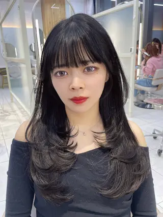 ロング 顔周り/透明感カラー /韓国ヘア/TAKUのヘアスタイル