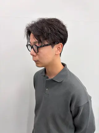 ショート パーマ メンズ ニュアンスパーマ/ ウルフ/ときなのヘアスタイル