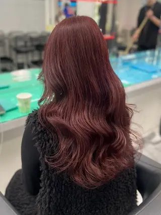 ロング カラー トレンド暖色ヘア🍒 miu🍒のヘアスタイル