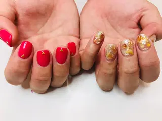 ミディアム パーマ ヘアアレンジ キッズ ネイル マツエク・マツパ Sunny side nailのネイルデザイン