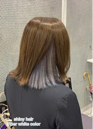 ミディアム カラー 艶髪レイヤー上田 紗也🇰🇷💗のヘアスタイル