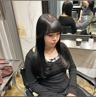 ロング カラー もてぎさやか👩🏻 🪄巻ける縮毛矯正のヘアスタイル