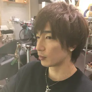 ショート カラー パーマ メンズ しのはら まどかのヘアスタイル