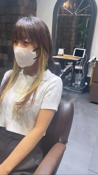 ロング カラー ブリーチ＆縮毛矯正 🧸tomoki🧸のヘアスタイル