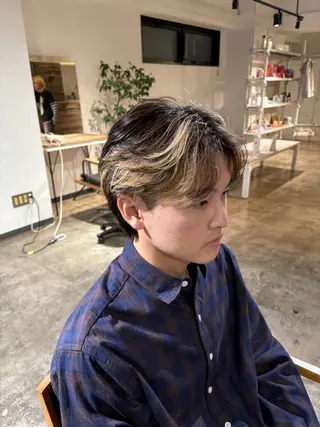 ショート パーマ メンズ become men's hair 名駅店所属・名駅/フェザーパーマ 韓国ヘア/森岡のヘアスタイル