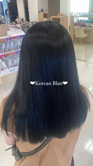 セミロング カラー 推し活/韓国/ブリー チカラーminamiのヘアスタイル