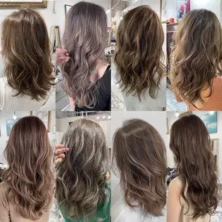 セミロング カラー 👑圧倒的カラー👑 佐々木祐希のヘアスタイル