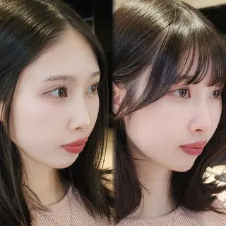 ミディアム Nanako。/韓国 ヘア/顔周りカットのヘアスタイル