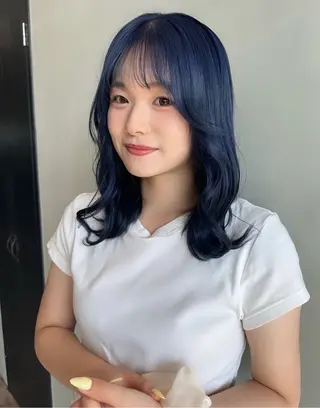 セミロング カラー lafithhair ruu.南本庄のヘアスタイル