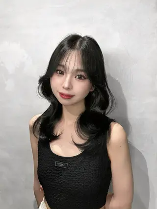 ミディアム セジュン 韓国レイヤー/顔周りのヘアスタイル