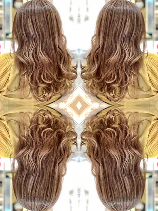 ロング カラー 永島 桜のヘアスタイル