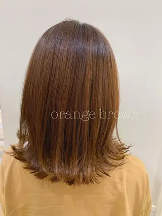 ミディアム カラー ぱつっとボブ/ 小野あかねのその他イメージ