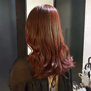 セミロング カラー 藤山大地/髪質改善 /透明感/ブリーチのヘアスタイル