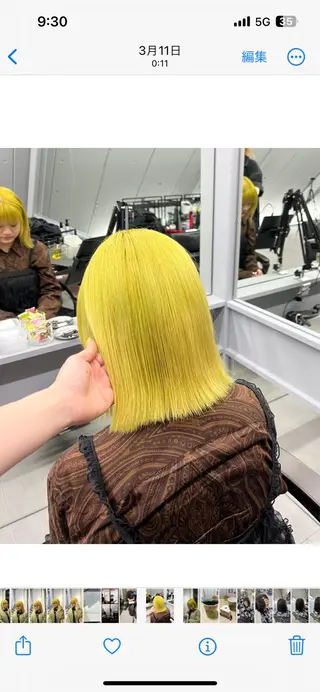 ミディアム カラー RIN 中明度韓国ヘアのヘアスタイル