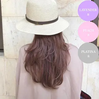 ロング カラー アオガミ （前髪顔周りカット）のヘアスタイル