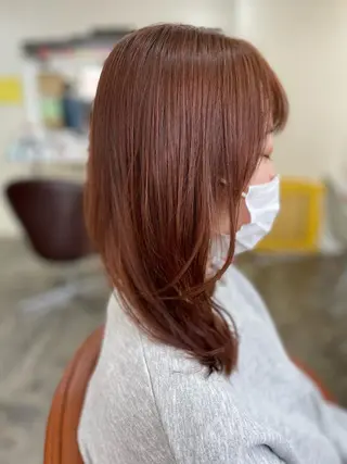 ミディアム カラー クセ毛特化サロン うめのヘアスタイル