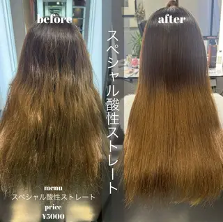 ロング LINDOTOKYO梅田所属・酸性ストレート 髪質改善大槻勇樹のヘアスタイル