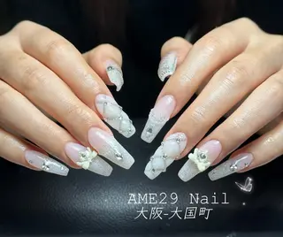 ロング カラー Ame29NailOsaka所属・AME29 Nail ネイルサロンのネイルデザイン