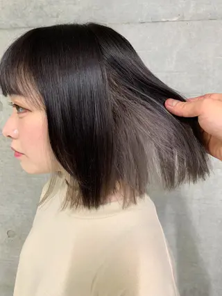 セミロング カラー THE./ブリーチ 透感カラー/髪質改善のヘアスタイル